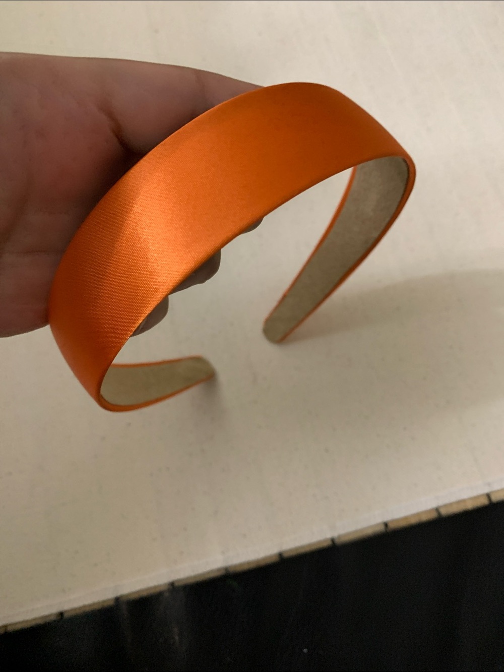 Satin Orange Padded Headband. 2 for $10